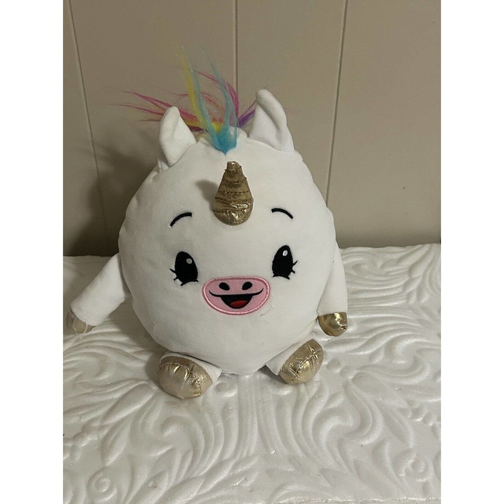 Moose Unicorn White Rainbow Squishmallow Stuffed Animal 9" Plush